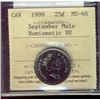 Image 1 : 1999 25¢ September Mule ICCS MS66 NBU.