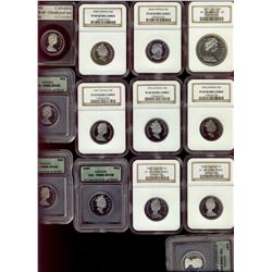1983 50¢, 1985, 1989, 1993, 1994, 2000, 2004 All NGC PL69, 1981 ACG PR69 & 1987, 1988, 1989, 1990 IC