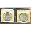 Image 1 : 1936 $1 & 1937 ICCS MS63.  Lot of 2 coins.