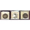 Image 1 : 1937 $1, 1939 & 1950 ICCS MS63.  Lot of 3 coins.