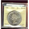 Image 1 : 1963 $1 ICCS MS65.  Gem full white.