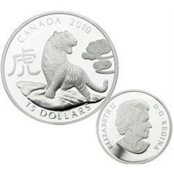 RCM Lot;  includes 2010 $15 Zodiac Lunar Silver Coin - Year of the Tiger (1st in series (TAX Exempt)