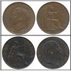 Image 1 : Great Britain;  includes 1951 Penny, UNC lustrous brown & 1902 AU50, ICCS graded.  Lot of 2 coins.  