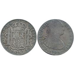 Mexico;  1794 FM 8 Reales.  VG10 for grade.