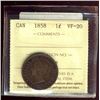 Image 1 : 1858 1¢ ICCS VF20.