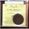 Image 1 : 1891 1¢ LLSD Obv 3, ICCS F12.