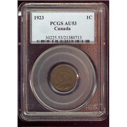 1923 1¢ PCGS AU53.