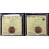 Image 1 : 1972 1¢ & 1982 ICCS MS66RD.  Lot of 2 coins.