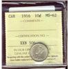 Image 1 : 1916 10¢ ICCS MS62.  White with lustre