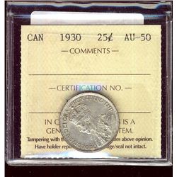 1930 25¢ ICCS AU50.
