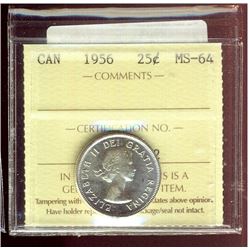 1956 25¢ ICCS MS64.