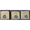 Image 1 : 1961, 1963 ICCS PL65 &   1964 25¢ ICCS PL65 Ultra Heavy Cameo.  Lot of 3 coins both Heavy Cameo