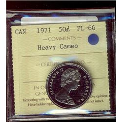 1971 50¢ ICCS PL66 Cameo.