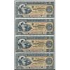 Image 1 : The Canadian Bank of Commerce;  1892 $5 CH-75-14-04S. An uncut sheet of four (4) Specimen notes. Eac