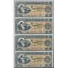 Image 1 : The Canadian Bank of Commerce;  1892 $5 CH-75-14-04S. An uncut sheet of four (4) Specimen notes. Eac