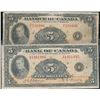 Image 1 : 1935 $5 BC-5 #A1451485 VG-10 & BC-6 #F180406 VG-8.  Lot of 2 notes.