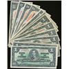 Image 1 : 1937 BC-21 Lot;  includes $1(9), $2(2), $5 & $100.  Lot of 13 notes VG to VF.