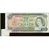 Image 1 : 1969 $20 BC-50b #WS9433335 Error issue.  Butterfly cut issue with partial colour bar remaining.  AU 