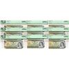 Image 1 : Low Serial; 1973 $1 BC-46a #NT0000020, 030, 040 to 100.  Lot of 9 PCGS graded notes AU55 to UNC64PPQ