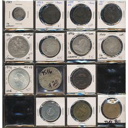 Great Britian Lot;  includes 1787 1/2 Crown, 1863, 1888, 1901 Penny, 1821, 1895, 1896 & 1900 Crowns.