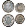 Image 1 : Switzerland;  includes 1955B 1 Franc KM#24. PCGS SP66 & 1953B 1/2 Franc MS64. Lot of two (2) pcs.