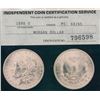 Image 1 : USA;  1898O $1 ICCS (Independant Coin certification Service) MS64/65