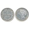 Image 1 : Nfld 1873 5¢ Obv 1 ICCS EF40.  Brilliant and lustrous.  Rare obverse.