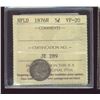 Image 1 : Nfld 1876H 5¢ ICCS VF20.