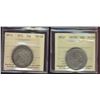 Image 1 : Nfld 1872H 50¢ VF30 & 1874.  Lot of 2 ICCS coins.