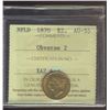 Image 1 : Nfld 1870 $2 Gold Obv 2 ICCS AU55.