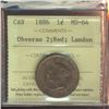 Image 1 : 1886 1¢ Obv 2 ICCS MS64RD. Tough date.
