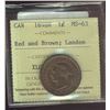 Image 1 : 1898H 1¢ ICCS MS63RB.  Lustrous issue part of the Langdon sale. XLC380