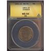 Image 1 : 1901 1¢ ANACS MS65RB.