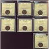 Image 1 : 1923 1¢ ICCS F12(2), F15(2), VF20, VF30 & 1925 F15.  Nice lot of 7 key date issues.