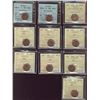 Image 1 : 1948 1¢ A Off, 1949, A Off & 1950(8) all MS64RD.  Lot of 10 coins ICCS and CCCS graded.