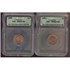 Image 1 : 1951 1¢  & 1985 Ptd ICG MS65RD.  Lot of 2 notes.