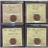 Image 1 : 1953 1¢ NSF, 1957, 1964 MS65 & 2006 Magn MS64.  Lot of 4 ICCS coins.