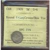 Image 1 : 1909 5¢ Round Leaf Cross Bow Tie ICCS G6.