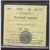 Image 1 : 1909 5¢ Ptd Lvs ICCS AU55.