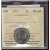 Image 1 : 1941 5¢ ICCS MS64.