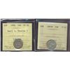 Image 1 : 1883H 10¢ F15 & 1886 Obv 5 Small 6/6 (variety not noted) VF30.  Lot of 2 ICCS graded coins.