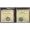 Image 1 : 1892 10¢ Sml 9 Obv 6 & 1894 Obv 6 ICCS EF40.  Lot of 2 coins both designated as cleaned.