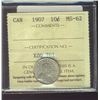 Image 1 : 1907 10¢ ICCS MS62.