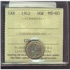 Image 1 : 1912 10¢ ICCS MS60.