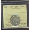 Image 1 : 1858 20¢ ICCS EF40.
