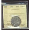 Image 1 : 1885 25¢ Curved ICCS VF20.