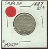Image 1 : 1887 25¢ Abt VG.  Key date issue.