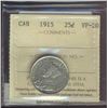 Image 1 : 1915 25¢ ICCS VF20.