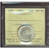 Image 1 : 1921 25¢ ICCS AU50.  Lustrous.  Scarce date.
