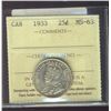 Image 1 : 1933 25¢ ICCS MS63.